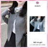 Áo Khoác cardigan Dệt Kim Đính Nơ Xinh Xắn Dáng Ngắn